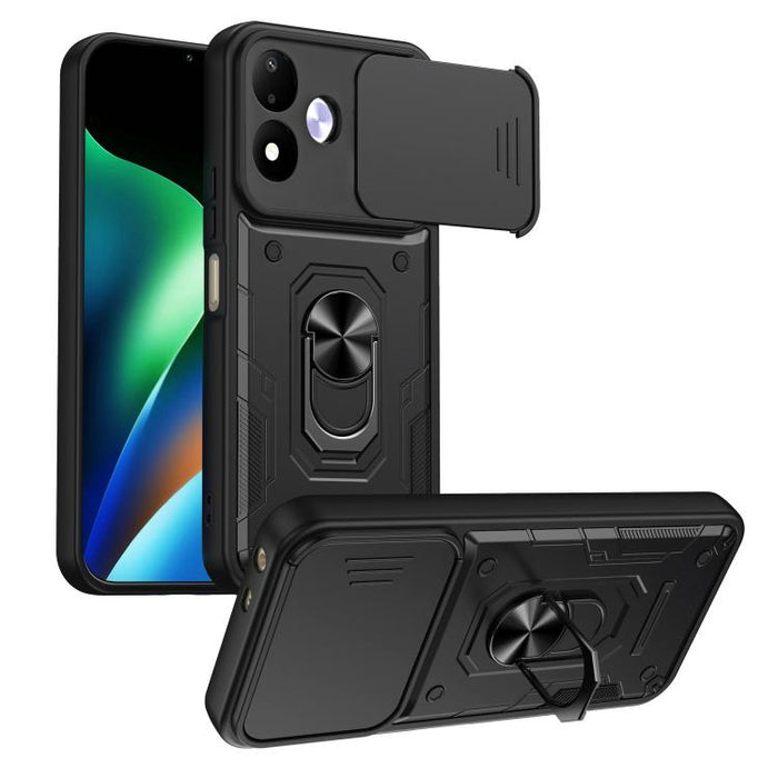 Funda para teléfono Nanshan Armor con soporte deslizante para anillo Camshield, For Redmi A7 Pro 4G / 5G 171mm, For Redmi Note 15 Pro+ 5G Global 163.3mm, For Redmi Note 15 4G / 5G Global 164mm, For Redmi K90 Pro Max / Poco F8 Ultra                     ...