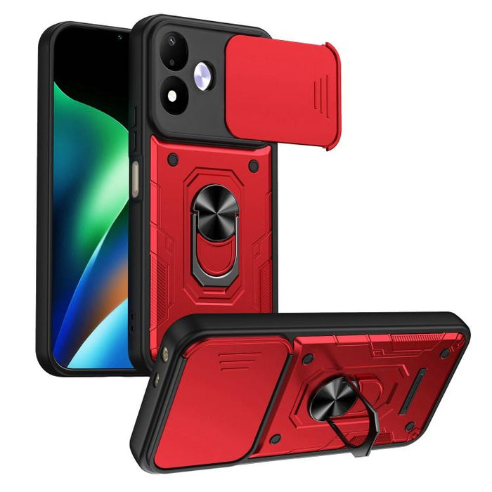 Funda para teléfono Nanshan Armor con soporte deslizante para anillo Camshield, For Redmi A7 Pro 4G / 5G 171mm, For Redmi Note 15 Pro+ 5G Global 163.3mm, For Redmi Note 15 4G / 5G Global 164mm, For Redmi K90 Pro Max / Poco F8 Ultra                     ...