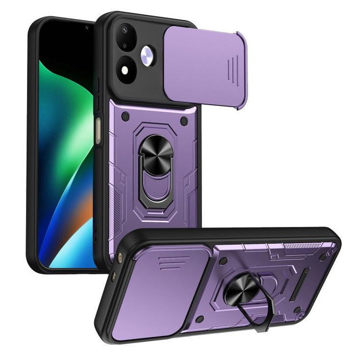 Funda para teléfono Nanshan Armor con soporte deslizante para anillo Camshield, For Redmi A7 Pro 4G / 5G 171mm, For Redmi Note 15 Pro+ 5G Global 163.3mm, For Redmi Note 15 4G / 5G Global 164mm, For Redmi K90 Pro Max / Poco F8 Ultra                     ...