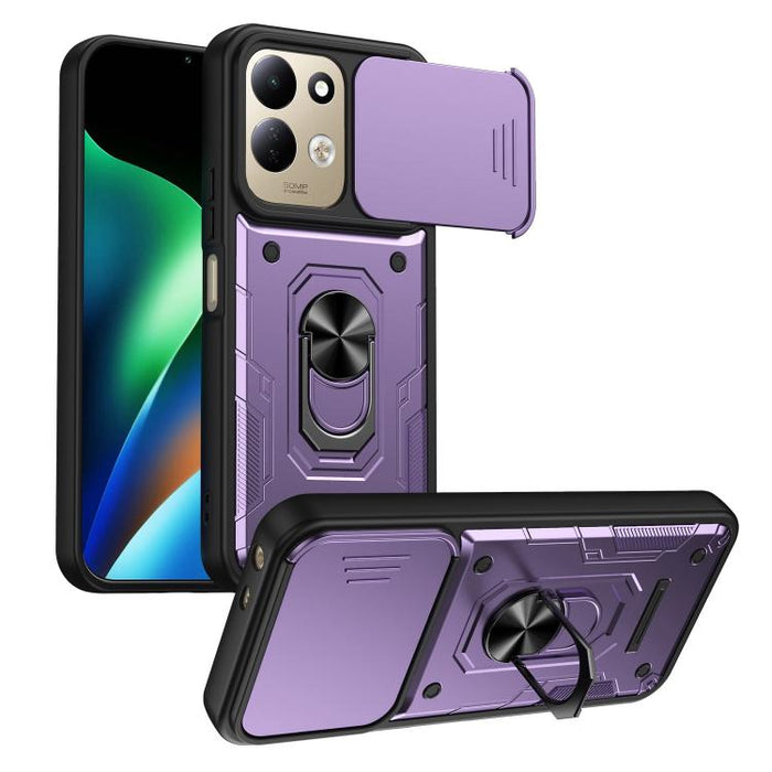 Funda para teléfono Nanshan Armor con soporte deslizante para anillo Camshield, For Redmi A7 Pro 4G / 5G 171mm, For Redmi Note 15 Pro+ 5G Global 163.3mm, For Redmi Note 15 4G / 5G Global 164mm, For Redmi K90 Pro Max / Poco F8 Ultra                     ...