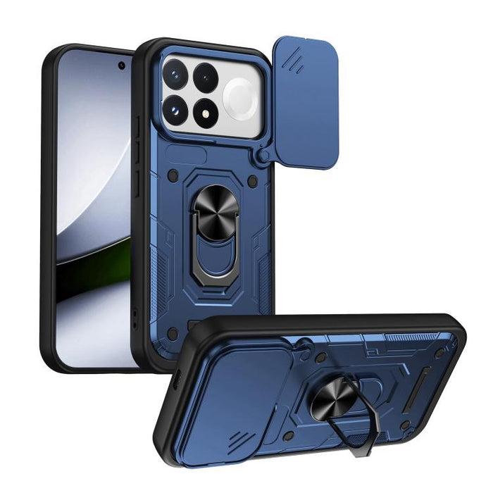 Funda para teléfono Nanshan Armor con soporte deslizante para anillo Camshield, For Redmi A7 Pro 4G / 5G 171mm, For Redmi Note 15 Pro+ 5G Global 163.3mm, For Redmi Note 15 4G / 5G Global 164mm, For Redmi K90 Pro Max / Poco F8 Ultra                     ...