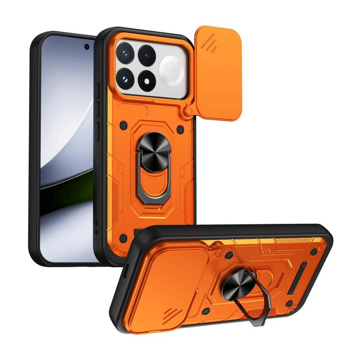 Funda para teléfono Nanshan Armor con soporte deslizante para anillo Camshield, For Redmi A7 Pro 4G / 5G 171mm, For Redmi Note 15 Pro+ 5G Global 163.3mm, For Redmi Note 15 4G / 5G Global 164mm, For Redmi K90 Pro Max / Poco F8 Ultra                     ...