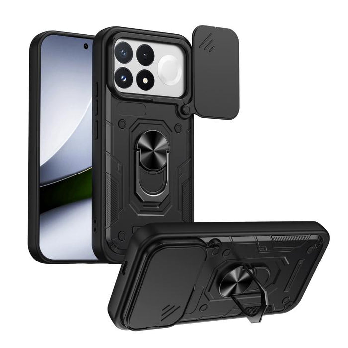 Funda para teléfono Nanshan Armor con soporte deslizante para anillo Camshield, For Redmi A7 Pro 4G / 5G 171mm, For Redmi Note 15 Pro+ 5G Global 163.3mm, For Redmi Note 15 4G / 5G Global 164mm, For Redmi K90 Pro Max / Poco F8 Ultra                     ...
