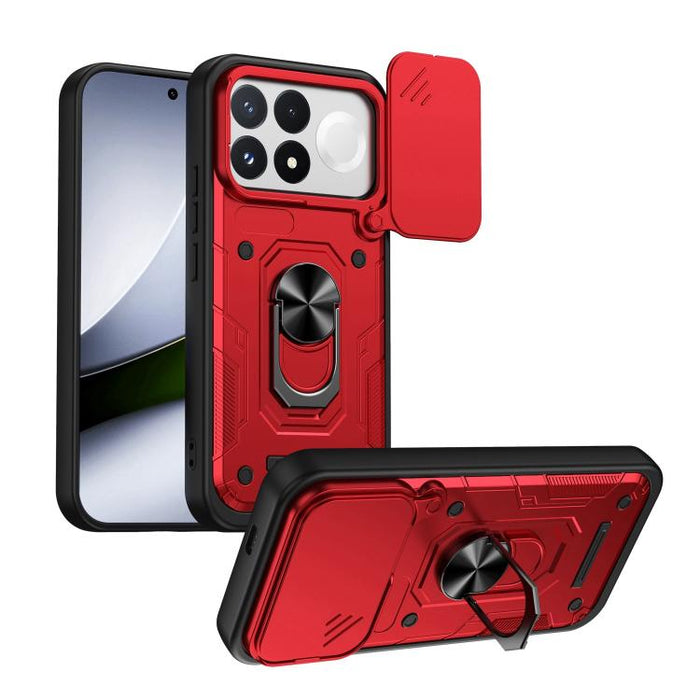 Funda para teléfono Nanshan Armor con soporte deslizante para anillo Camshield, For Redmi A7 Pro 4G / 5G 171mm, For Redmi Note 15 Pro+ 5G Global 163.3mm, For Redmi Note 15 4G / 5G Global 164mm, For Redmi K90 Pro Max / Poco F8 Ultra                     ...