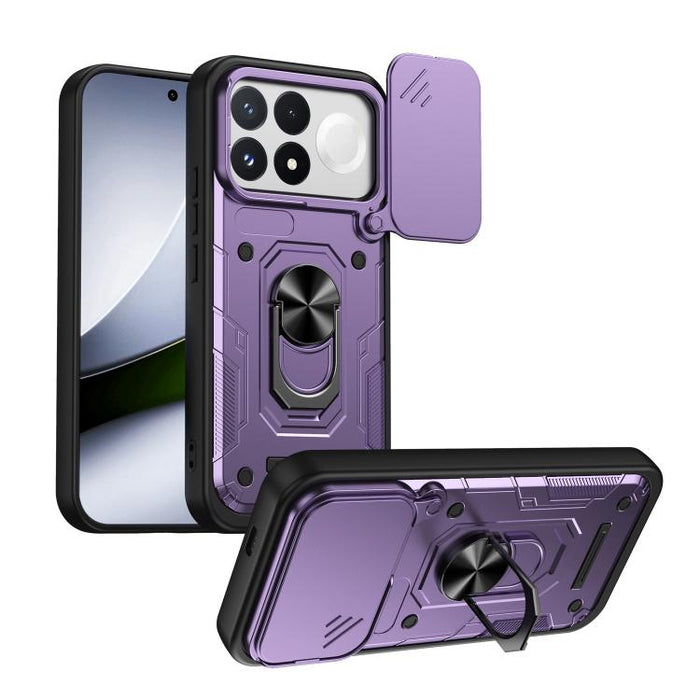 Funda para teléfono Nanshan Armor con soporte deslizante para anillo Camshield, For Redmi A7 Pro 4G / 5G 171mm, For Redmi Note 15 Pro+ 5G Global 163.3mm, For Redmi Note 15 4G / 5G Global 164mm, For Redmi K90 Pro Max / Poco F8 Ultra                     ...