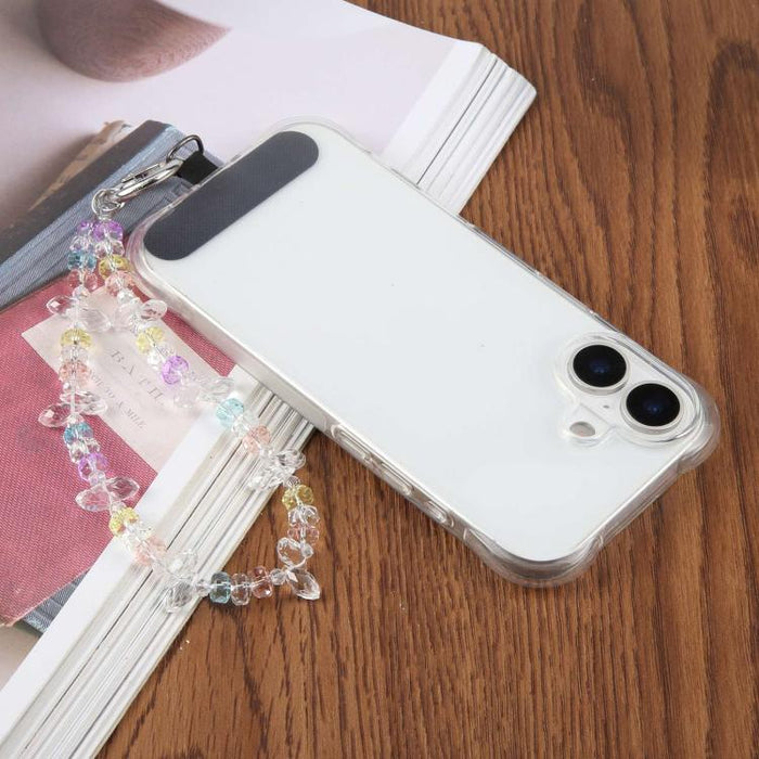 Correa para teléfono con colgante de cuentas de cristal transparentes y coloridas