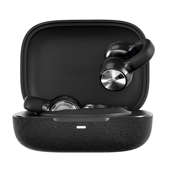 Auriculares deportivos inalámbricos Lenovo EA430 con clip y diseño abierto.