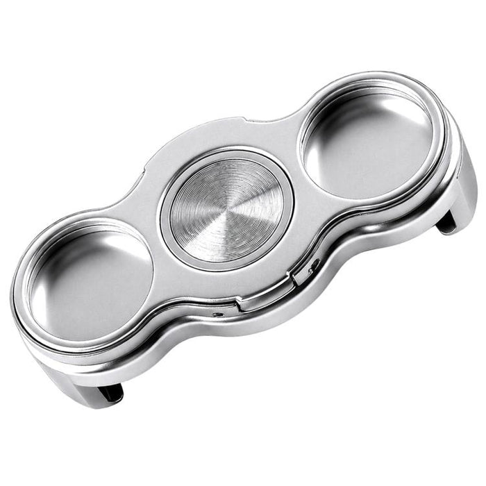 Soporte metálico plegable giratorio con clip de agarre doble de 3 dedos para teléfono