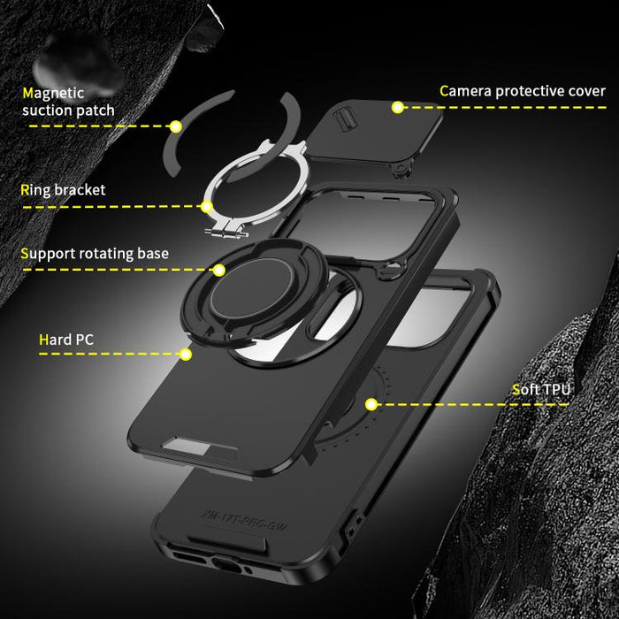 Funda para teléfono Camshield con soporte de anillo deslizante, For Xiaomi 17T Pro 5G, For Xiaomi 17T 5G