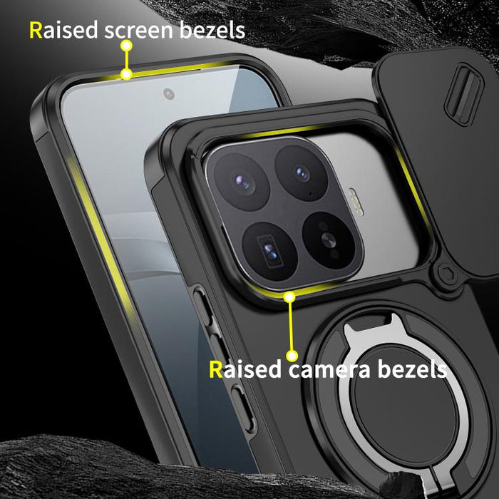 Funda para teléfono Camshield con soporte de anillo deslizante, For Xiaomi 17T Pro 5G, For Xiaomi 17T 5G