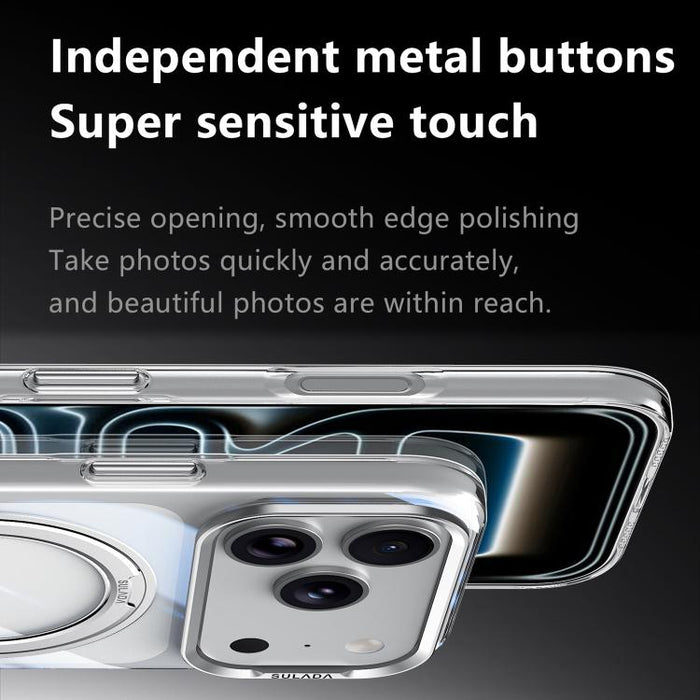 Funda transparente para teléfono de policarbonato de la serie Crystal de SULADA, For iPhone 17 Pro Max, For iPhone 17 Pro, For iPhone 17