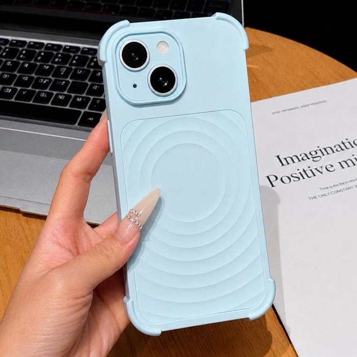 Funda magnética para teléfono con textura de ondas de agua y protector de lente., For iPhone 13 Pro Max, For iPhone 13 Pro, For iPhone 13
