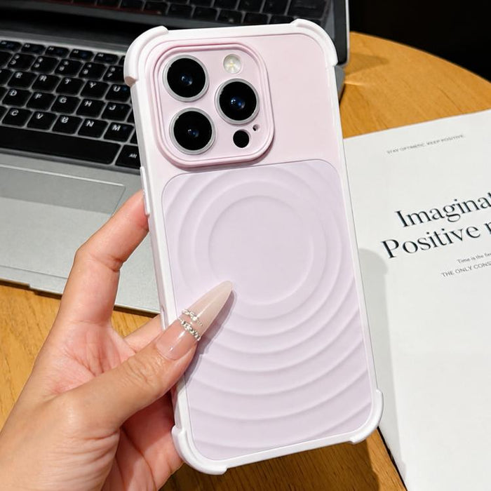 Funda magnética para teléfono con textura de ondas de agua y protector de lente., For iPhone 13 Pro Max, For iPhone 13 Pro, For iPhone 13