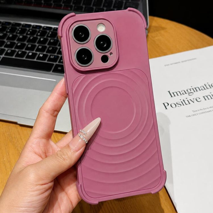 Funda magnética para teléfono con textura de ondas de agua y protector de lente., For iPhone 13 Pro Max, For iPhone 13 Pro, For iPhone 13