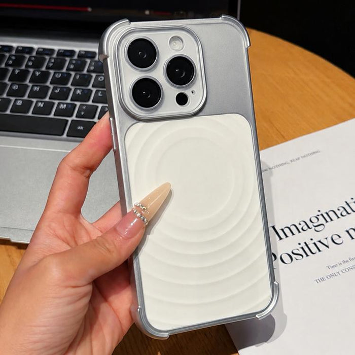 Funda magnética para teléfono con textura de ondas de agua y protector de lente., For iPhone 13 Pro Max, For iPhone 13 Pro, For iPhone 13