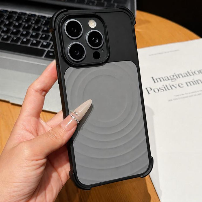 Funda magnética para teléfono con textura de ondas de agua y protector de lente., For iPhone 13 Pro Max, For iPhone 13 Pro, For iPhone 13
