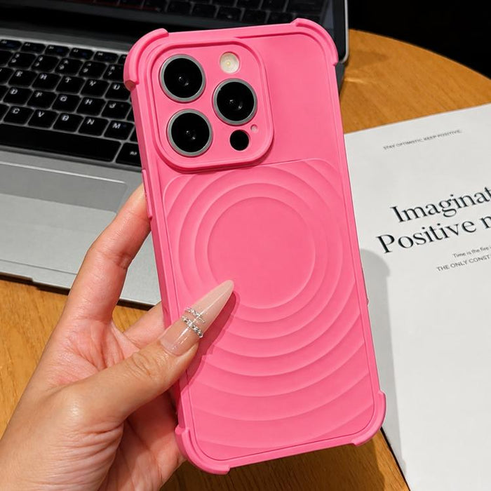 Funda magnética para teléfono con textura de ondas de agua y protector de lente., For iPhone 13 Pro Max, For iPhone 13 Pro, For iPhone 13