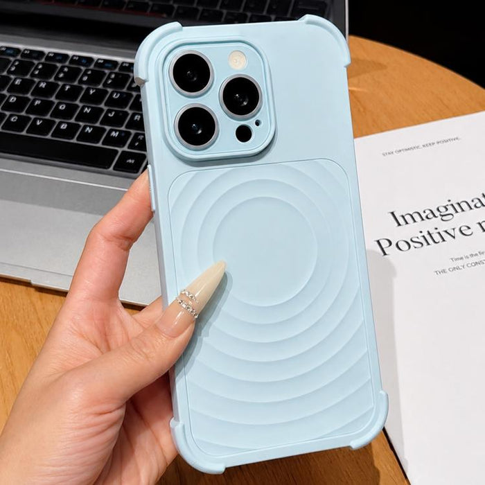 Funda magnética para teléfono con textura de ondas de agua y protector de lente., For iPhone 13 Pro Max, For iPhone 13 Pro, For iPhone 13