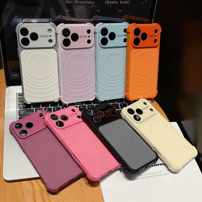 Funda magnética para teléfono con textura de ondas de agua y protector de lente., For iPhone 13 Pro Max, For iPhone 13 Pro, For iPhone 13