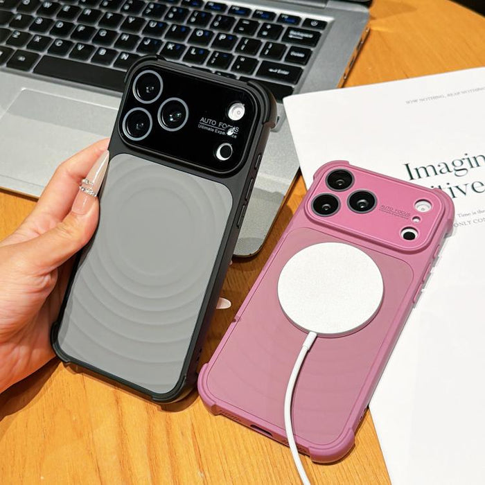 Funda magnética para teléfono con textura de ondas de agua y protector de lente., For iPhone 13 Pro Max, For iPhone 13 Pro, For iPhone 13