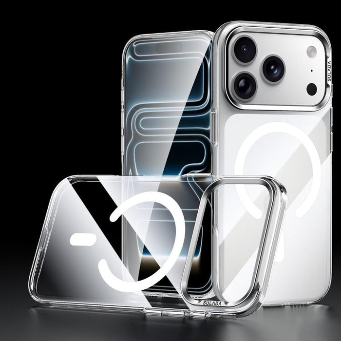 Funda magnética transparente para teléfono móvil de la serie Crystal de SULADA, For iPhone 17 Pro Max, For iPhone 17 Pro, For iPhone 17