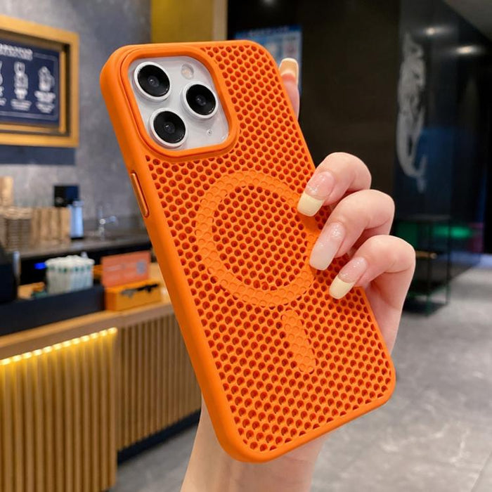 Funda magnética para teléfono con diseño de panal de abeja y textura refrescante, For iPhone 14 Pro Max, For iPhone 13 Pro Max, For iPhone 13 Pro, For iPhone 13, For iPhone 12, For iPhone 12 Pro Max, For iPhone 12 Pro, For iPhone 11 Pro Max