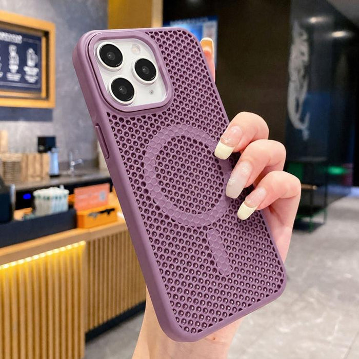 Funda magnética para teléfono con diseño de panal de abeja y textura refrescante, For iPhone 14 Pro Max, For iPhone 13 Pro Max, For iPhone 13 Pro, For iPhone 13, For iPhone 12, For iPhone 12 Pro Max, For iPhone 12 Pro, For iPhone 11 Pro Max