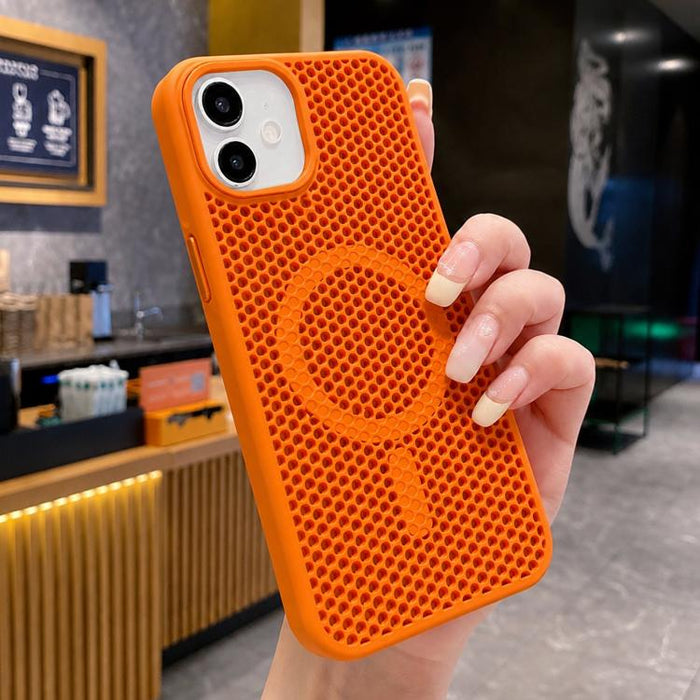 Funda magnética para teléfono con diseño de panal de abeja y textura refrescante, For iPhone 14 Pro Max, For iPhone 13 Pro Max, For iPhone 13 Pro, For iPhone 13, For iPhone 12, For iPhone 12 Pro Max, For iPhone 12 Pro, For iPhone 11 Pro Max