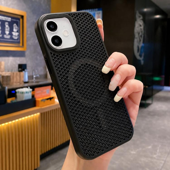 Funda magnética para teléfono con diseño de panal de abeja y textura refrescante, For iPhone 14 Pro Max, For iPhone 13 Pro Max, For iPhone 13 Pro, For iPhone 13, For iPhone 12, For iPhone 12 Pro Max, For iPhone 12 Pro, For iPhone 11 Pro Max