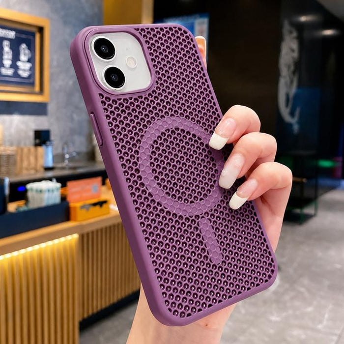 Funda magnética para teléfono con diseño de panal de abeja y textura refrescante, For iPhone 14 Pro Max, For iPhone 13 Pro Max, For iPhone 13 Pro, For iPhone 13, For iPhone 12, For iPhone 12 Pro Max, For iPhone 12 Pro, For iPhone 11 Pro Max
