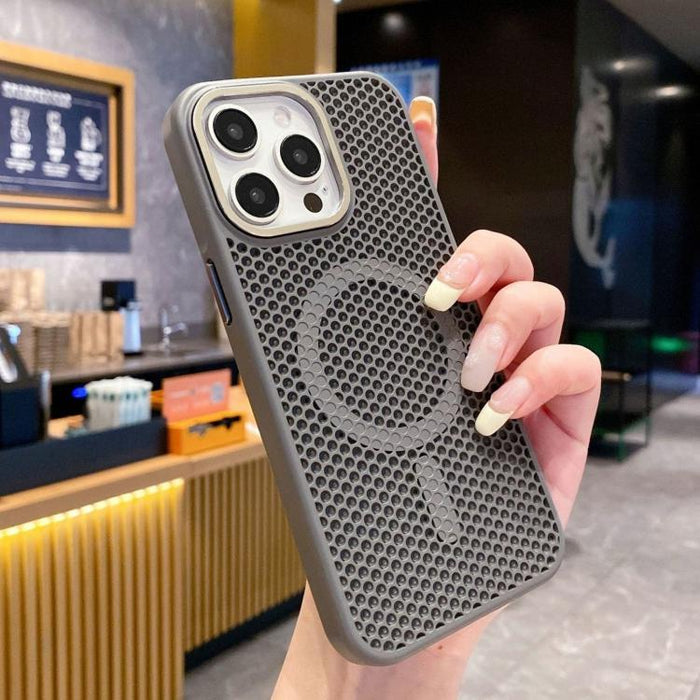 Funda magnética para teléfono con diseño de panal de abeja y textura refrescante, For iPhone 14 Pro Max, For iPhone 13 Pro Max, For iPhone 13 Pro, For iPhone 13, For iPhone 12, For iPhone 12 Pro Max, For iPhone 12 Pro, For iPhone 11 Pro Max