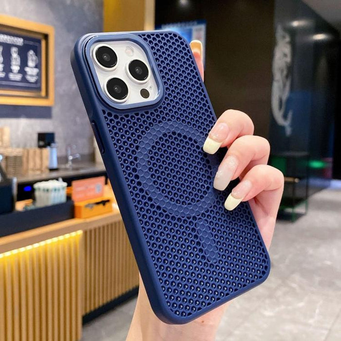 Funda magnética para teléfono con diseño de panal de abeja y textura refrescante, For iPhone 14 Pro Max, For iPhone 13 Pro Max, For iPhone 13 Pro, For iPhone 13, For iPhone 12, For iPhone 12 Pro Max, For iPhone 12 Pro, For iPhone 11 Pro Max