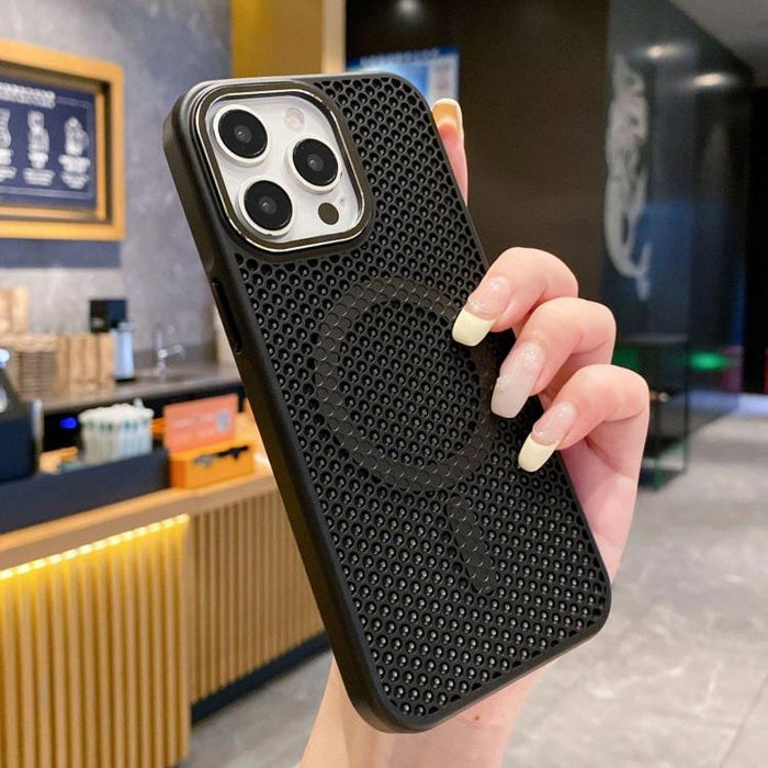 Funda magnética para teléfono con diseño de panal de abeja y textura refrescante, For iPhone 14 Pro Max, For iPhone 13 Pro Max, For iPhone 13 Pro, For iPhone 13, For iPhone 12, For iPhone 12 Pro Max, For iPhone 12 Pro, For iPhone 11 Pro Max