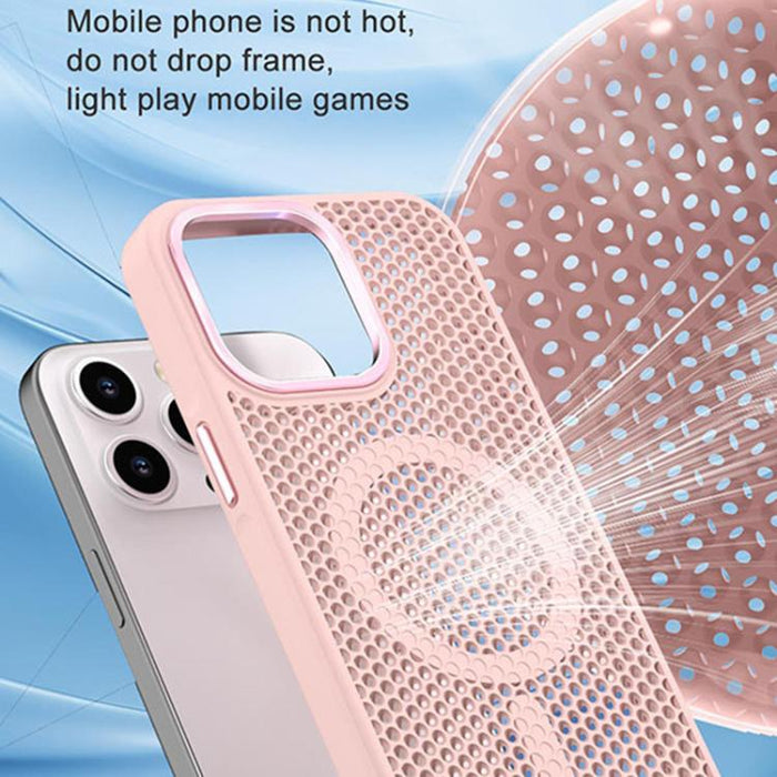 Funda magnética para teléfono con diseño de panal de abeja y textura refrescante, For iPhone 16, For iPhone 15 Pro Max, For iPhone 15 Pro, For iPhone 15 Plus, For iPhone 15, For iPhone 14 Plus, For iPhone 14, For iPhone 14 Pro