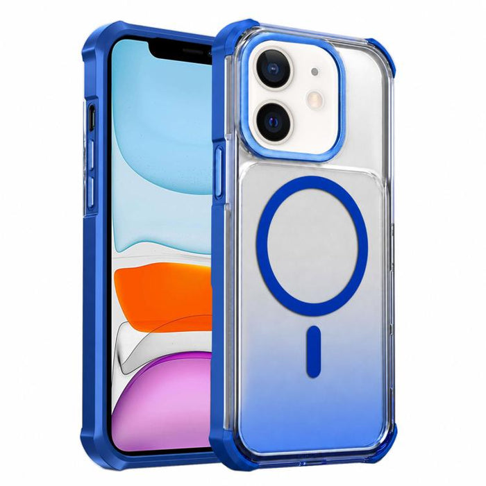 Funda magnética transparente con degradado para teléfono, For iPhone 12, For iPhone 12 Pro Max, For iPhone 12 Pro, For iPhone 11 Pro Max, For iPhone 11