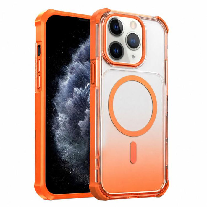Funda magnética transparente con degradado para teléfono, For iPhone 12, For iPhone 12 Pro Max, For iPhone 12 Pro, For iPhone 11 Pro Max, For iPhone 11