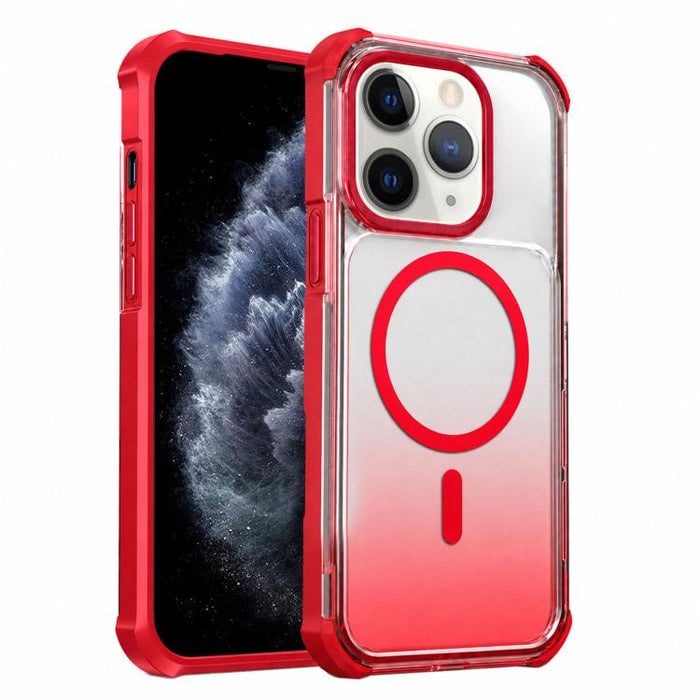 Funda magnética transparente con degradado para teléfono, For iPhone 12, For iPhone 12 Pro Max, For iPhone 12 Pro, For iPhone 11 Pro Max, For iPhone 11