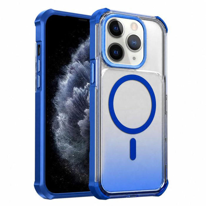 Funda magnética transparente con degradado para teléfono, For iPhone 12, For iPhone 12 Pro Max, For iPhone 12 Pro, For iPhone 11 Pro Max, For iPhone 11