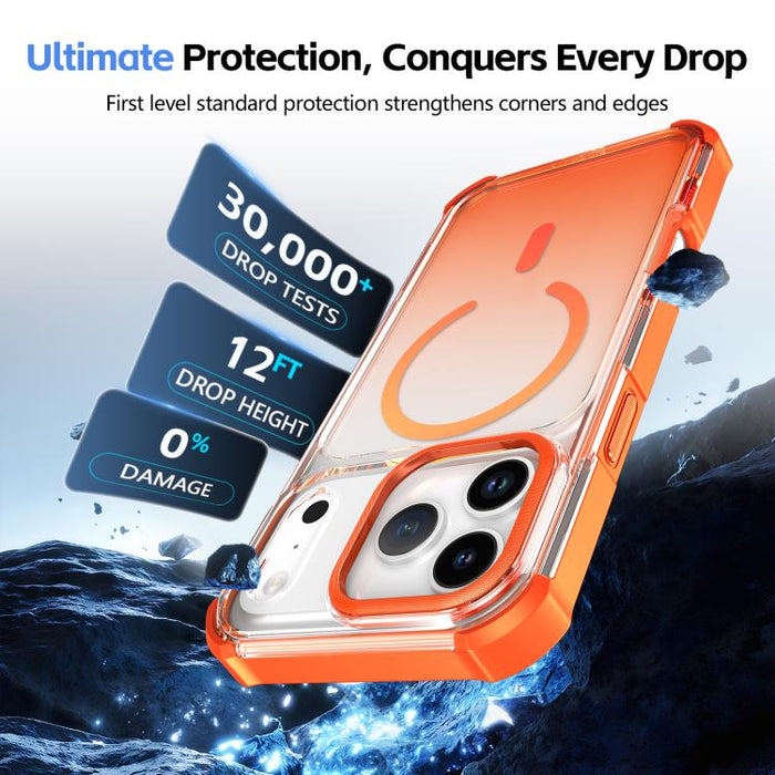 Funda magnética transparente con degradado para teléfono, For iPhone 12, For iPhone 12 Pro Max, For iPhone 12 Pro, For iPhone 11 Pro Max, For iPhone 11