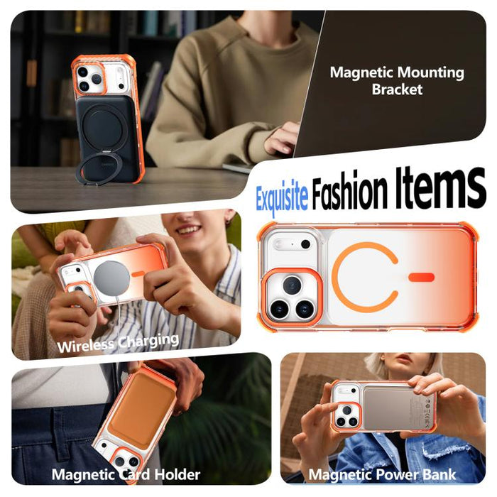 Funda magnética transparente con degradado para teléfono, For iPhone 12, For iPhone 12 Pro Max, For iPhone 12 Pro, For iPhone 11 Pro Max, For iPhone 11