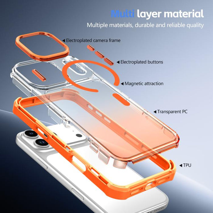 Funda magnética transparente con degradado para teléfono, For iPhone 12, For iPhone 12 Pro Max, For iPhone 12 Pro, For iPhone 11 Pro Max, For iPhone 11