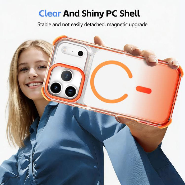Funda magnética transparente con degradado para teléfono, For iPhone 12, For iPhone 12 Pro Max, For iPhone 12 Pro, For iPhone 11 Pro Max, For iPhone 11