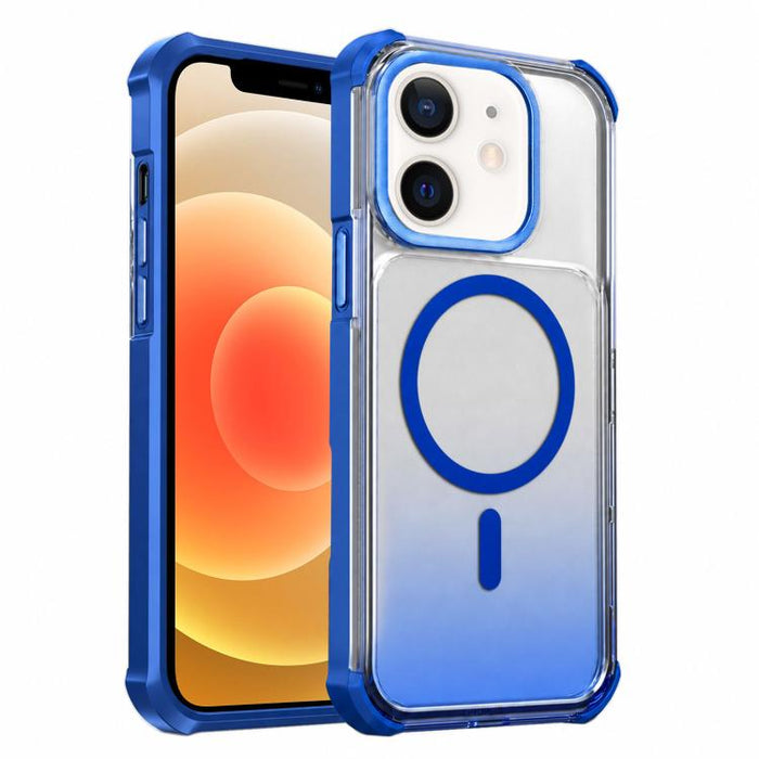 Funda magnética transparente con degradado para teléfono, For iPhone 12, For iPhone 12 Pro Max, For iPhone 12 Pro, For iPhone 11 Pro Max, For iPhone 11