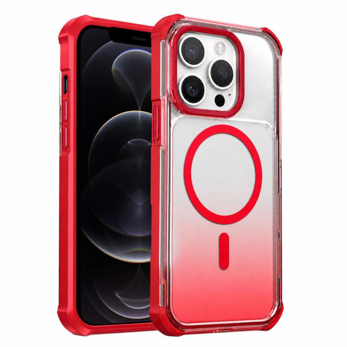Funda magnética transparente con degradado para teléfono, For iPhone 12, For iPhone 12 Pro Max, For iPhone 12 Pro, For iPhone 11 Pro Max, For iPhone 11