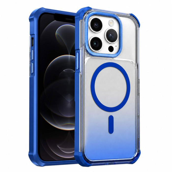 Funda magnética transparente con degradado para teléfono, For iPhone 12, For iPhone 12 Pro Max, For iPhone 12 Pro, For iPhone 11 Pro Max, For iPhone 11