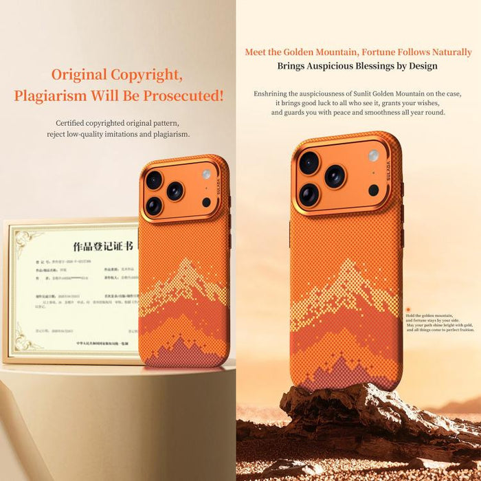 Funda magnética para teléfono SULADA con textura de cuadrícula de píxeles de Kevlar, For iPhone 17 Pro Max, For iPhone 17 Pro, For iPhone 17