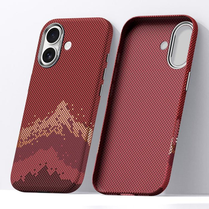 Funda para teléfono SULADA Kevlar con textura de rejilla de píxeles y tacto suave, For iPhone 17 Pro Max, For iPhone 17 Pro, For iPhone 17