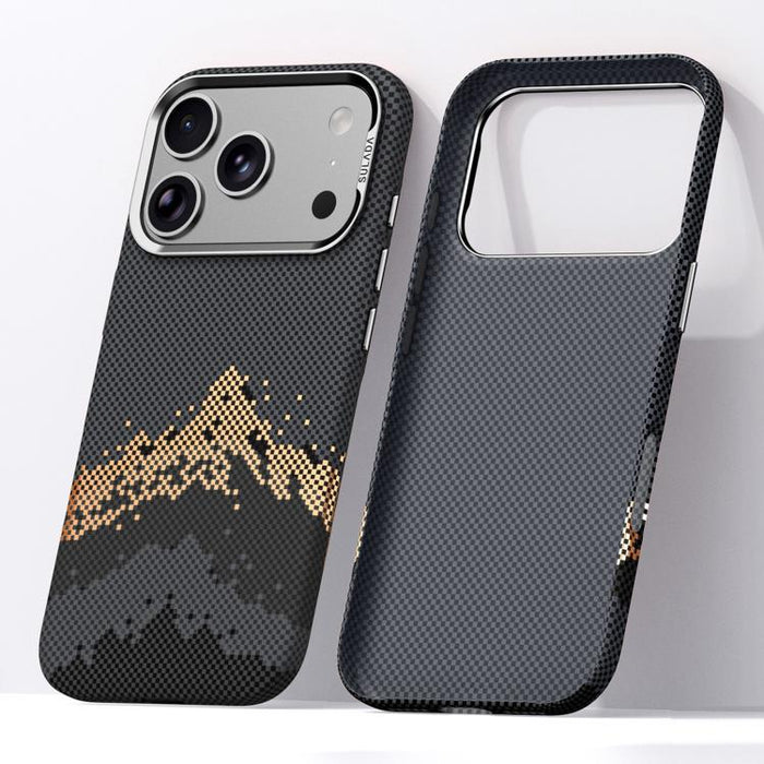Funda para teléfono SULADA Kevlar con textura de rejilla de píxeles y tacto suave, For iPhone 17 Pro Max, For iPhone 17 Pro, For iPhone 17