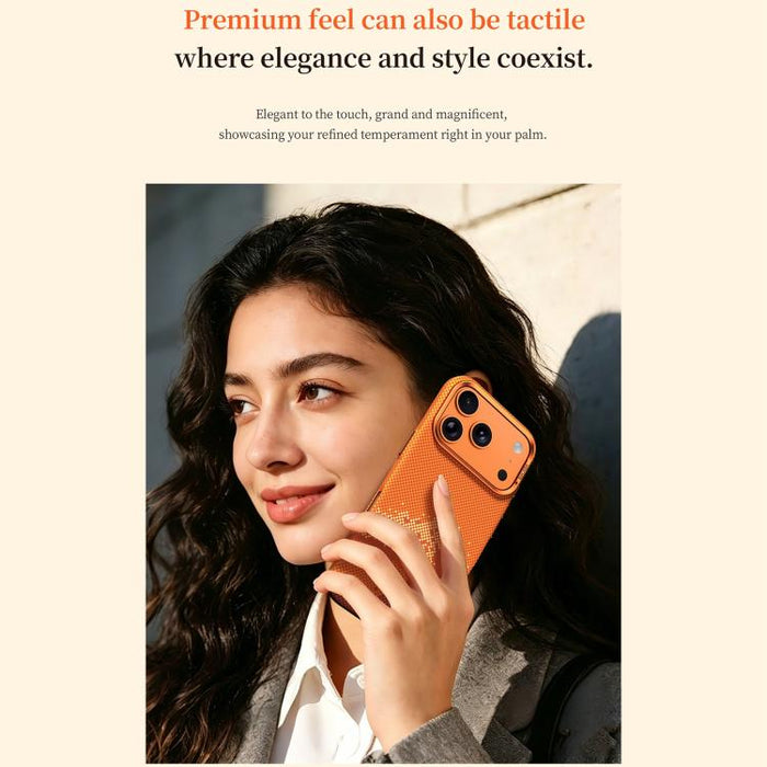 Funda para teléfono SULADA Kevlar con textura de rejilla de píxeles y tacto suave, For iPhone 17 Pro Max, For iPhone 17 Pro, For iPhone 17