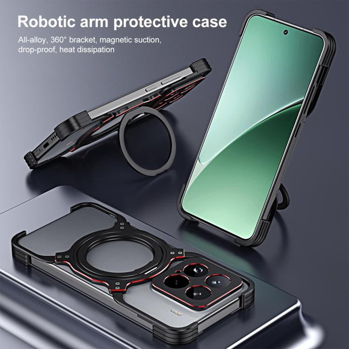Funda metálica para teléfono con soporte MagSafe sin bordes y brazo mecánico, For Xiaomi 17 Max 5G